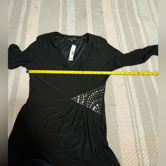 Metaphor Dresses | Methaphor Black Faux Wrap - Picture 8 of 11